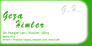 geza himler business card